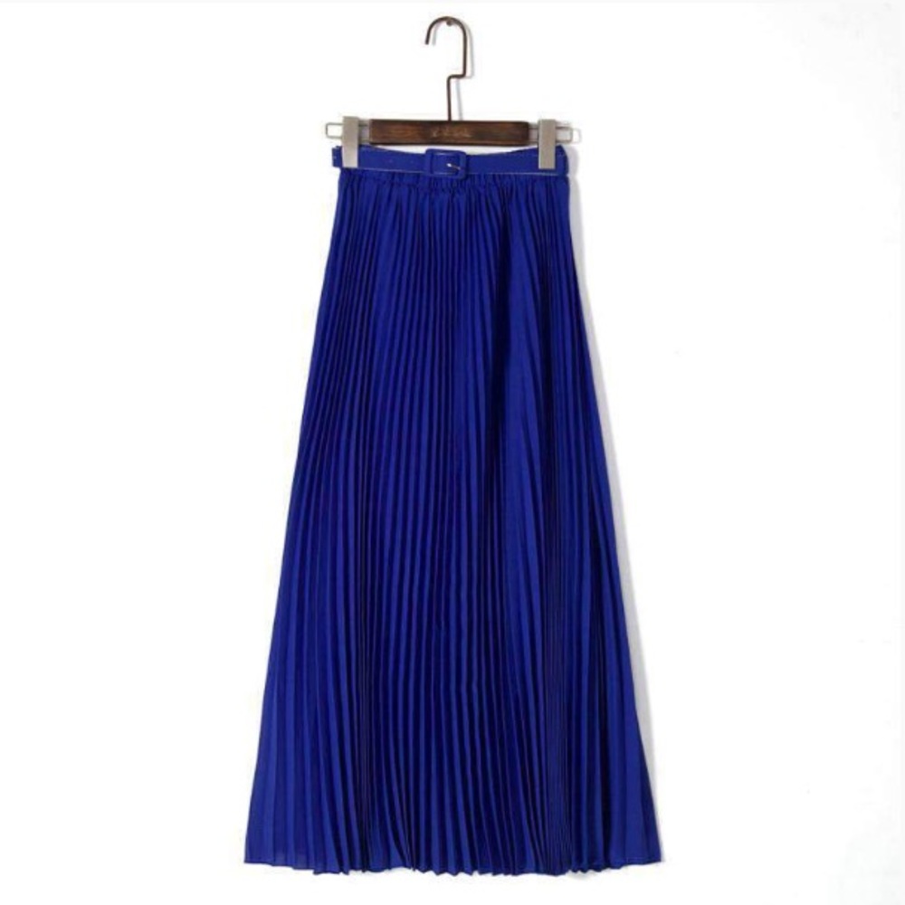 CATO | Blue Pleaded Skirt